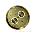 Reloj de bronce cepillado hecho a medida dial